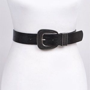 Black Vegan Textured Belt